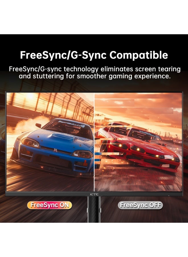 KTC 27 Inch White Gaming Monitor 300Hz/320Hz, QHD 1440P Fast IPS Computer Monitor with Adaptive FreeSync, HDR400, Height/Pivot/Swivel/Tilt Adjustable, DP&HDMI, H27E6 - Image 5